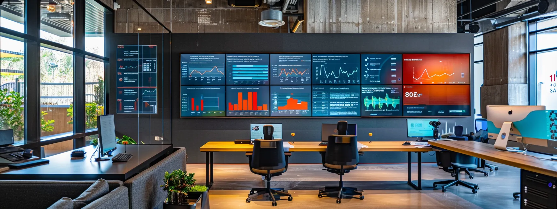 a dynamic office environment with a sleek digital dashboard displaying vivid metrics and analytics, illustrating advanced call tracking data and performance indicators for dental organizations, illuminated by a modern, professional lighting setup. - Patient Prism a dynamic office environment with a sleek digital dashboard displaying vivid metrics and analytics, illustrating advanced call tracking data and performance indicators for dental organizations, illuminated by a modern, professional lighting setup.