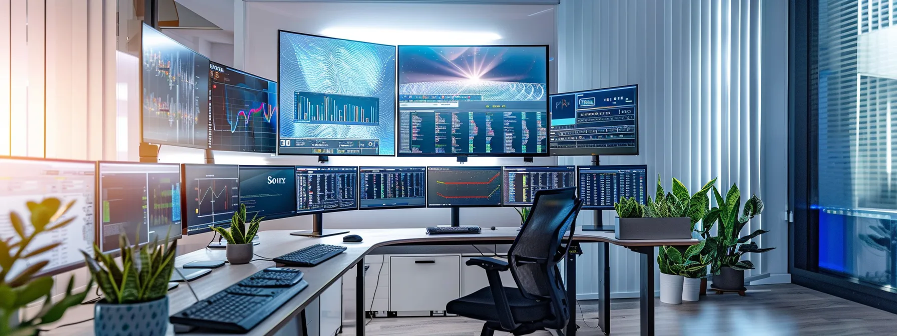 a sleek, modern office workspace features multiple screens displaying vibrant analytics and call metrics, showcasing the innovative patient prism technology at the forefront of call tracking and performance enhancement. - Patient Prism a sleek, modern office workspace features multiple screens displaying vibrant analytics and call metrics, showcasing the innovative patient prism technology at the forefront of call tracking and performance enhancement.